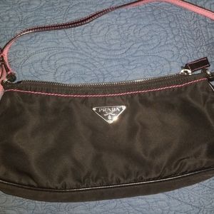 Prada Black Tessuto Nylon Baguette